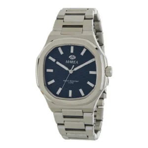 Reloj Marea Hombre Acero. Brazalete de acero. Cierre desplegable. Esfera azul