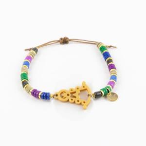 MAN Virgen del Rocío. Pulsera Tronquitos Multicolor. Dorada 21.90 €
