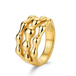 PRO Anillo de acero 316 chapado tres cuerpos 19.5 mm 18 kt waterproof 24.90 €