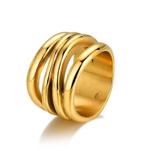 PRO Anillo de acero 316 chapado18 kt cuatro hilos de 16 mm waterproof 24.90
