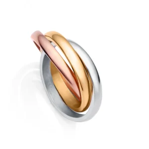 VIC Anillo entrelazado de acero multicolor 39 €