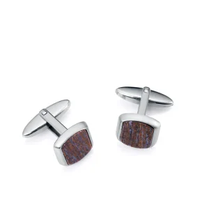 VIC Gemelos de hombre de acero con piedra natural 49 €