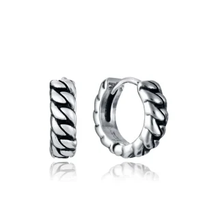 VIC Pendientes aro de acero envejecido para hombre 29 €