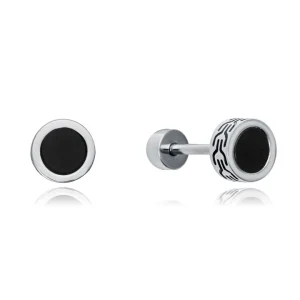 VIC Pendientes de hombre de acero con piedra natural 25 €