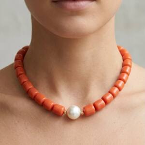 coral con perla central